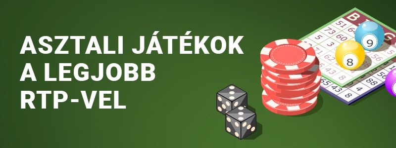 Ahol a stratégia nem fontos, csak a szerencse játszik szerepet, ott valóban érdemes beszélni az RTP-ről. Az  <strong>RTP-vel rendelkező játékok közé tartoznak bizonyos asztali játékok</strong> , mint például a kockajáték (dice) és a sorsolásos játékok.