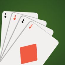 Kártyák a dobóhalomból a Kanaszta kártyajátékban.