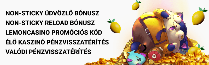 Lemon Casino bónusz típusok