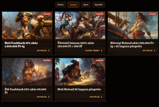 FatPirate Casino bónuszokat