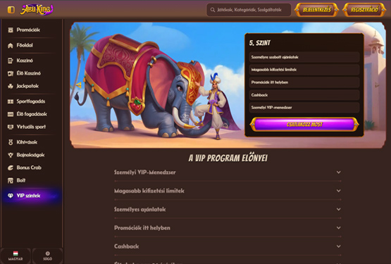 AbuKing Kaszinó VIP