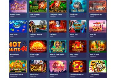 Casinoin.io casino - nyerőgépes játékok listája