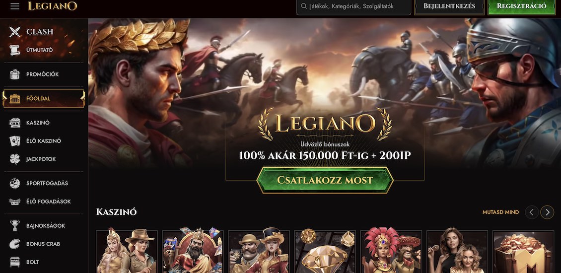 Fooldal a Legiano Kaszinó