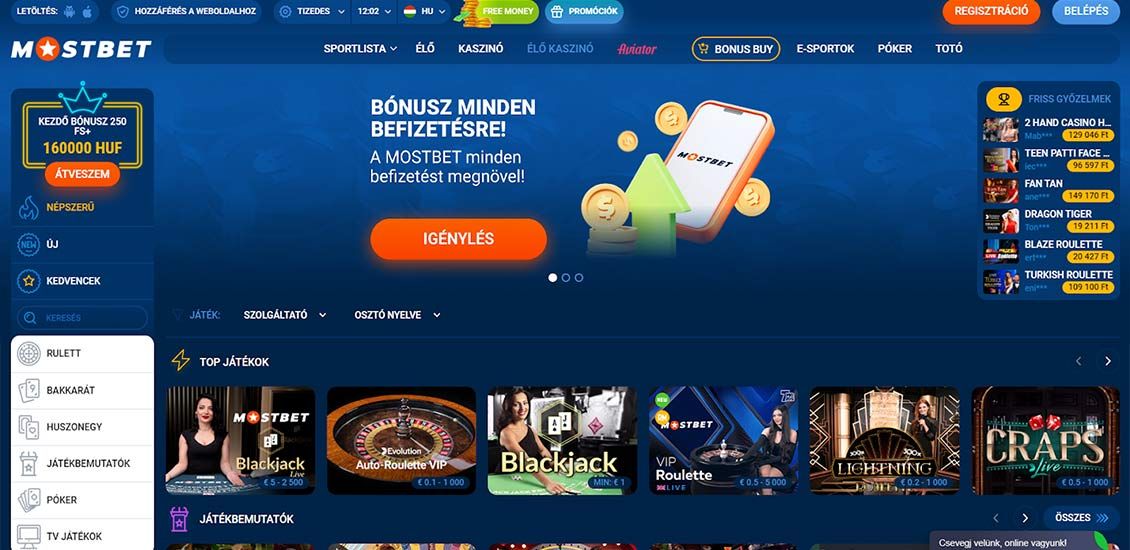 Pillanatkép a Mostbet Casino regisztrációs folyamatáról 1. lépés