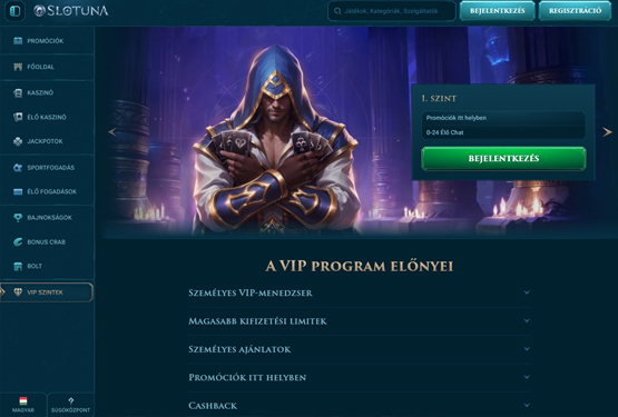 Slotuna Kaszinó VIP