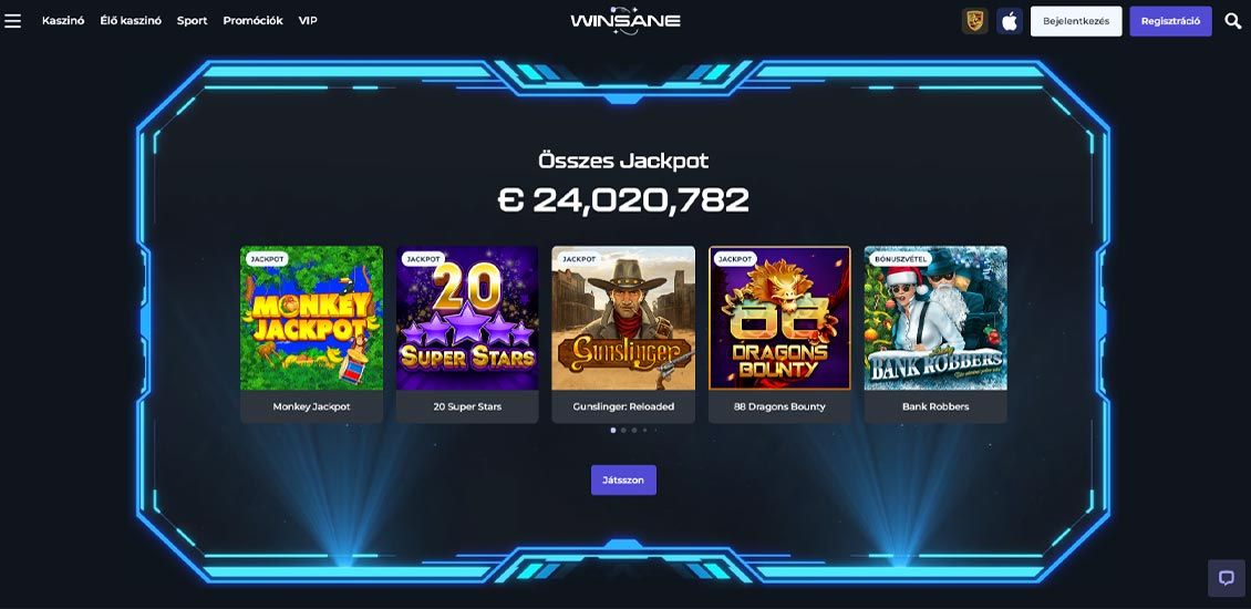 Egy igazán nívós kaszinó az új ügyfelek mellett a régi játékosait is megbecsüli. A Winsane összetett  <strong>VIP-programmal</strong>  rendelkezik, amelybe minden játékos automatikusan belép a regisztráció során. Az öt szintből álló programban minden szintlépés során különleges bónuszokat és kiváltságokat kaphatnak.