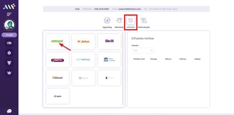 A Neteller fiók és a regisztráció teljesen ingyenes. Az oldalon minden információt megtalálsz, amit a Neteller kaszinókról érdemes tudni. Érdemes megjegyezni, hogy például Kanadában már nem elérhető, Magyarországon viszont továbbra is használható. A Neteller előnyeit más szolgáltatóknál is tapasztalhatod. Széles választékban találsz más hasonló fizetési módokat, amelyekről szükséges információkat is beszerezhetsz!